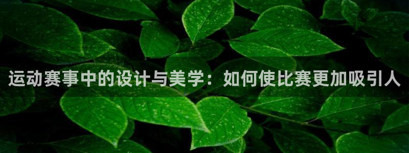 zoty中欧体育平台：运动赛事中的设计与美学：如何使比赛更加吸引人